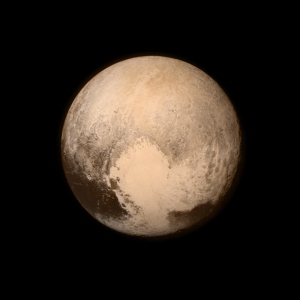 Full disk Pluto as seen from New Horizons